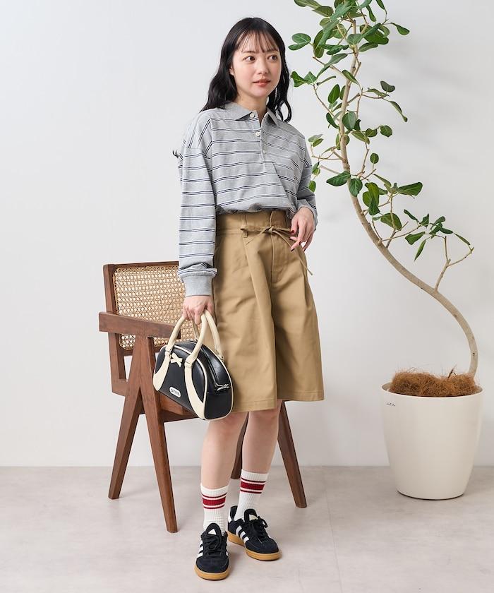 多色條紋polo領上衣