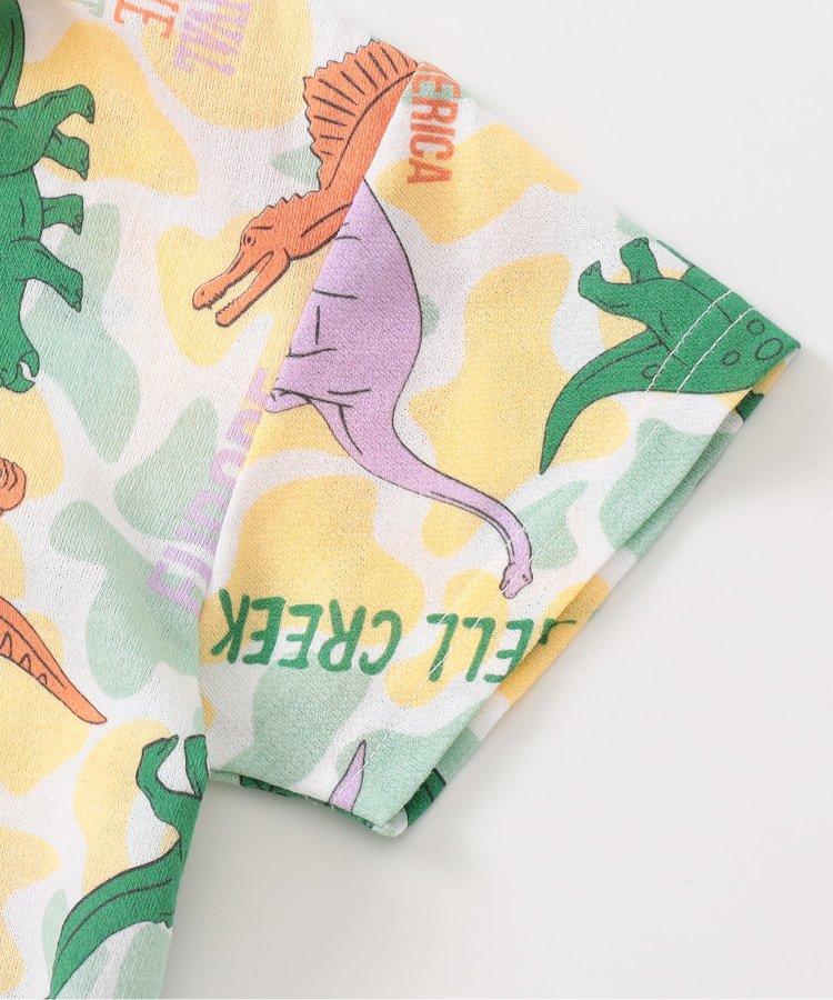 恐龍迷彩圖案開襟睡衣