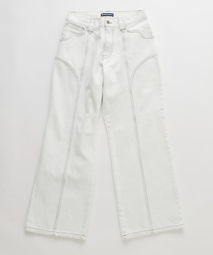 西部風格拼接牛仔褲