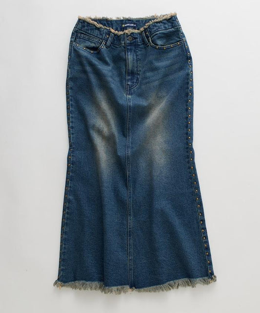 鉚釘牛仔人魚裙