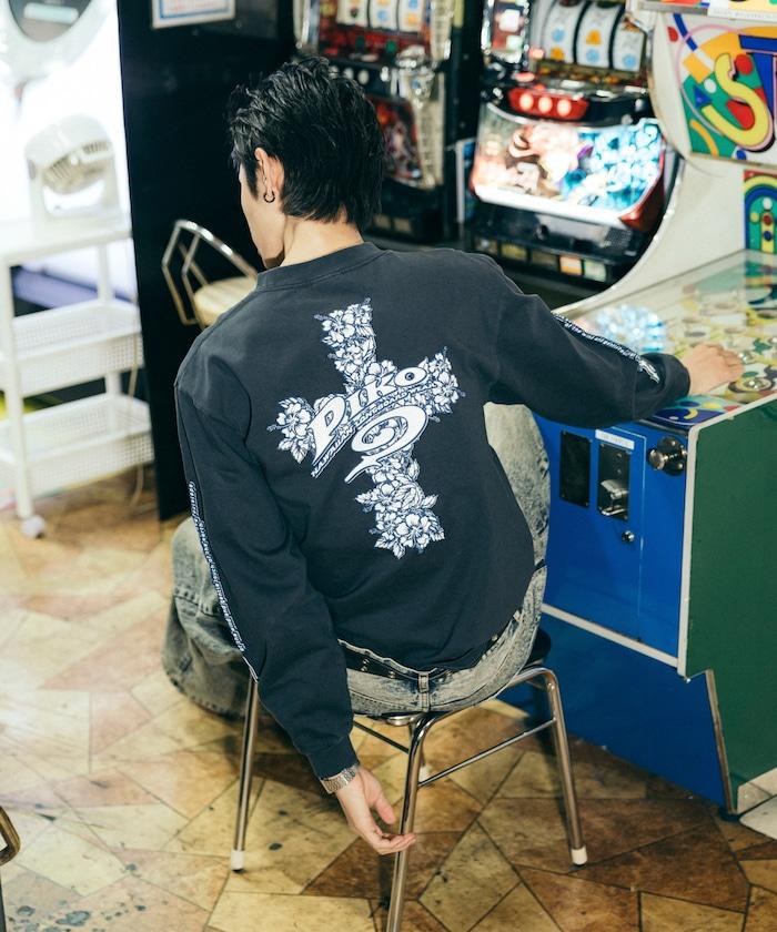 聯名 花卉圖案logo 長袖T恤