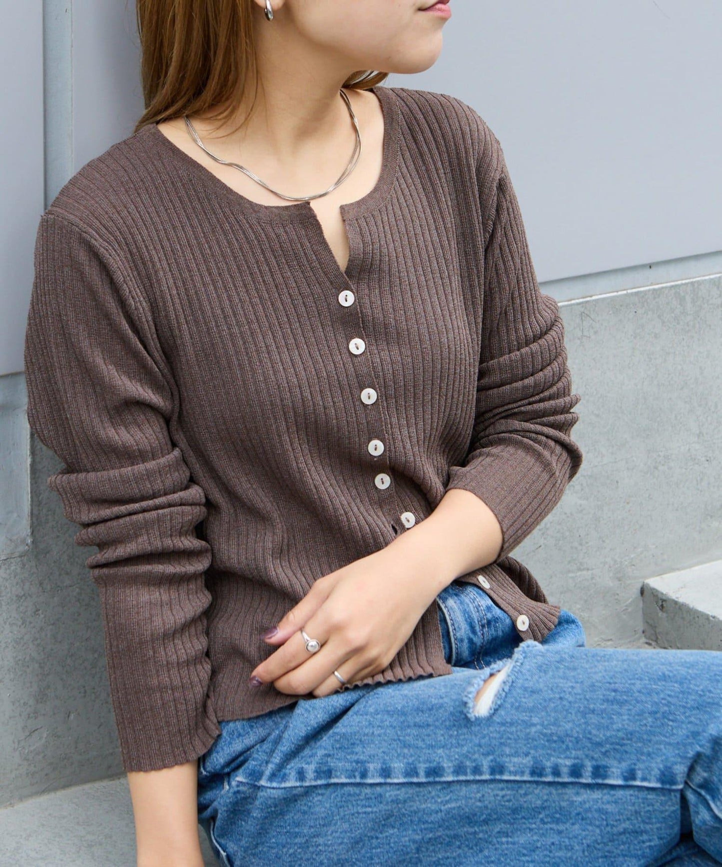 【SS】透明肋針開衫