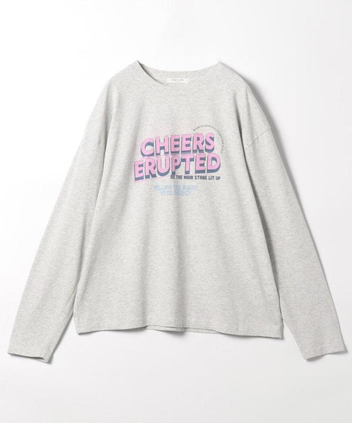 【套裝商品】蕾絲疊層 印花長袖T-shirt