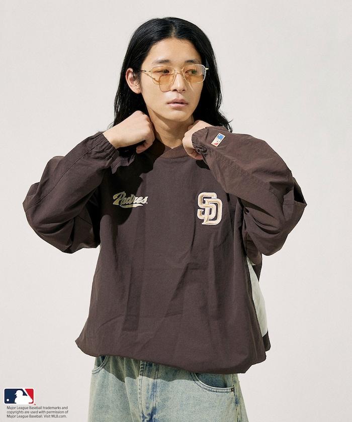 MLB 尼龍 拉鍊套頭衫
