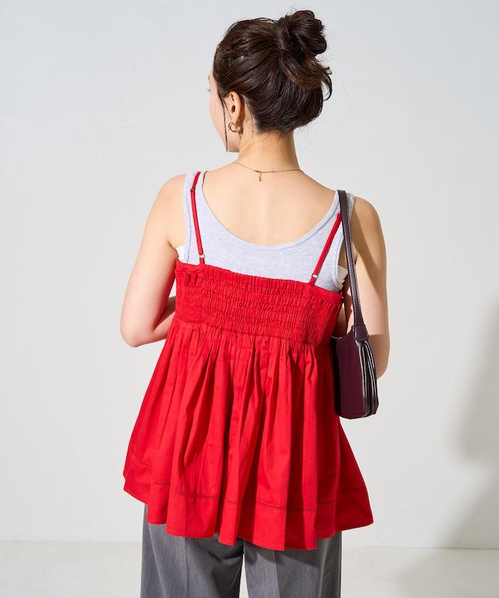 印度風捲邊吊帶長款上衣(可搭配套裝)