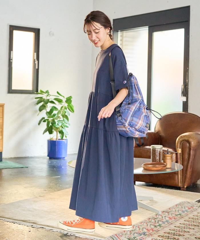 聯名 褶皺 拼接 連衣裙