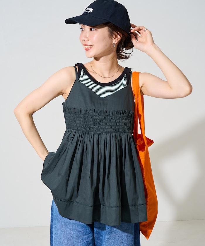 印度風捲邊吊帶長款上衣(可搭配套裝)