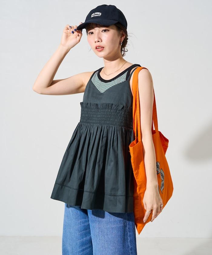 印度風捲邊吊帶長款上衣(可搭配套裝)