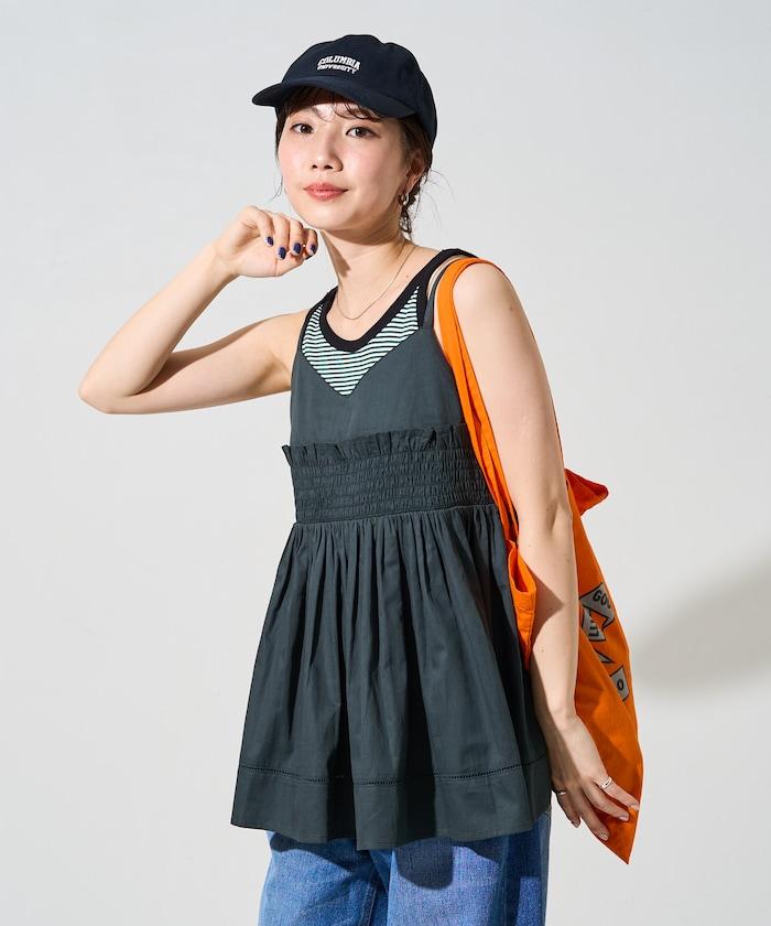 印度風捲邊吊帶長款上衣(可搭配套裝)