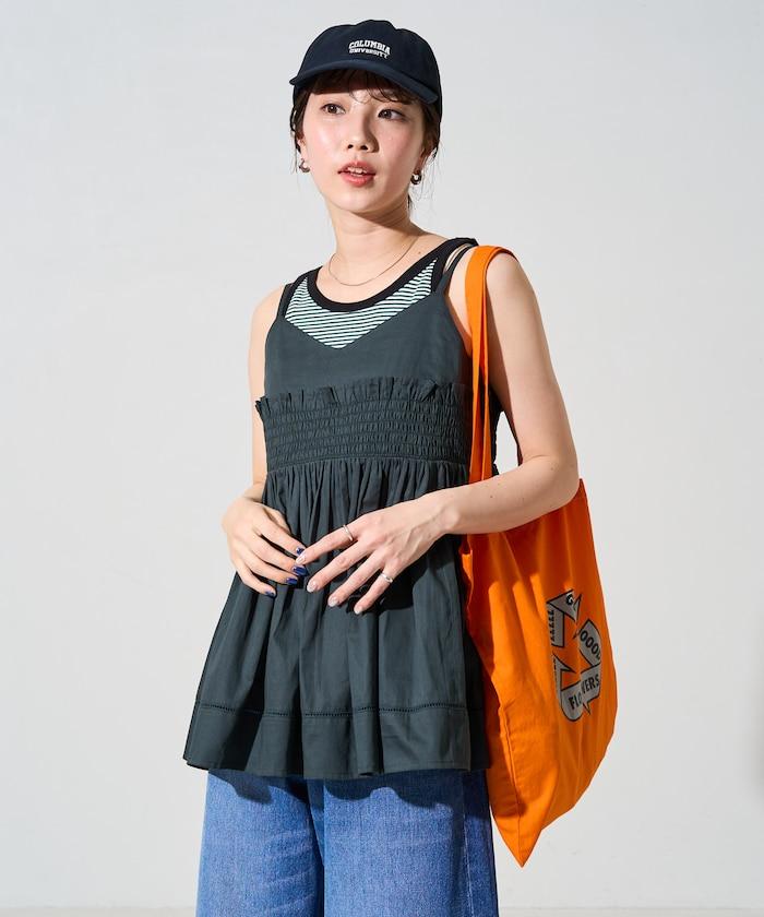 印度風捲邊吊帶長款上衣(可搭配套裝)