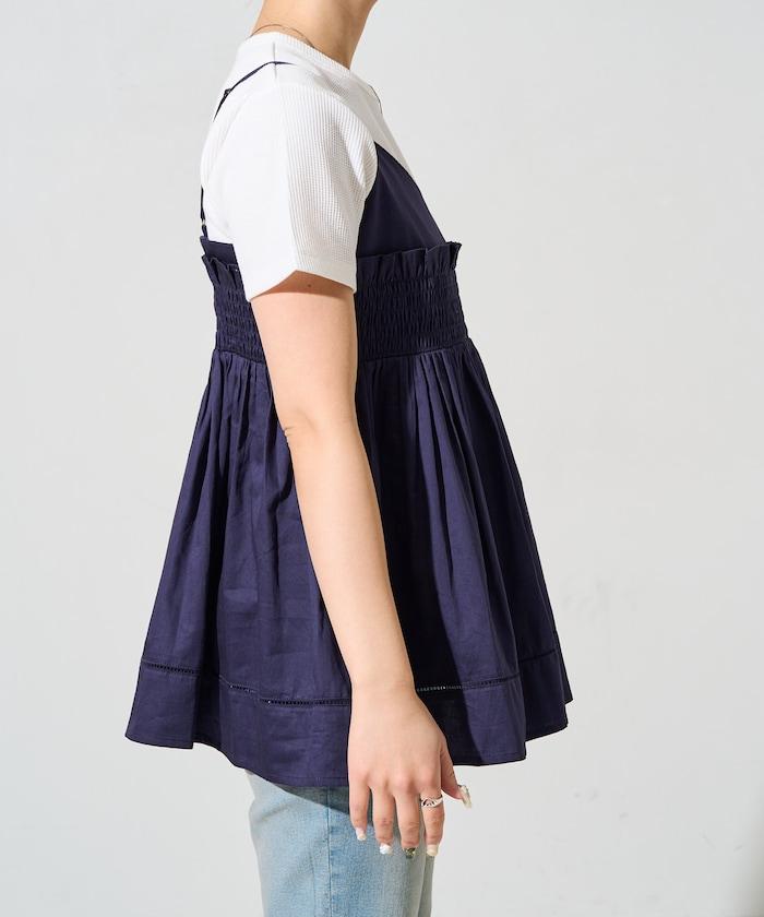 印度風捲邊吊帶長款上衣(可搭配套裝)