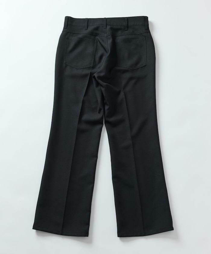 修身款彈力斜紋闊腿褲