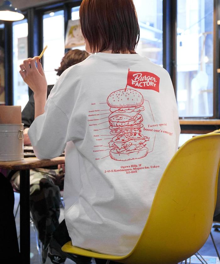 Burger Factory×FREAK'S STORE 漢堡工廠 聯名 大尺寸 後背印花 圓領T恤