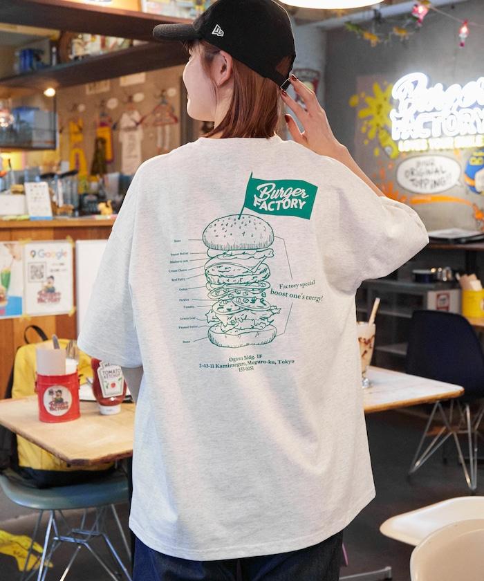 Burger Factory×FREAK'S STORE 漢堡工廠 聯名 大尺寸 後背印花 圓領T恤