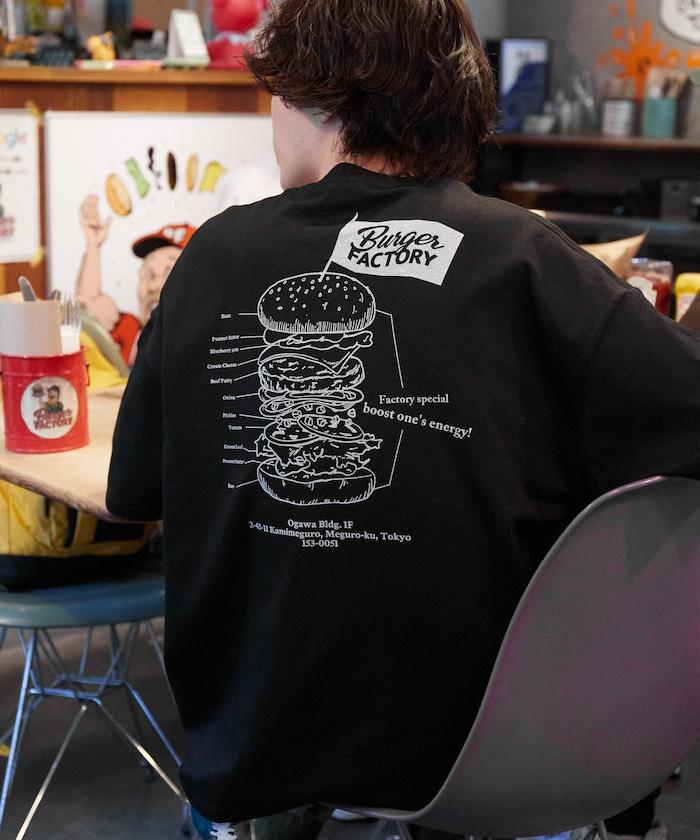 Burger Factory×FREAK'S STORE 漢堡工廠 聯名 大尺寸 後背印花 圓領T恤
