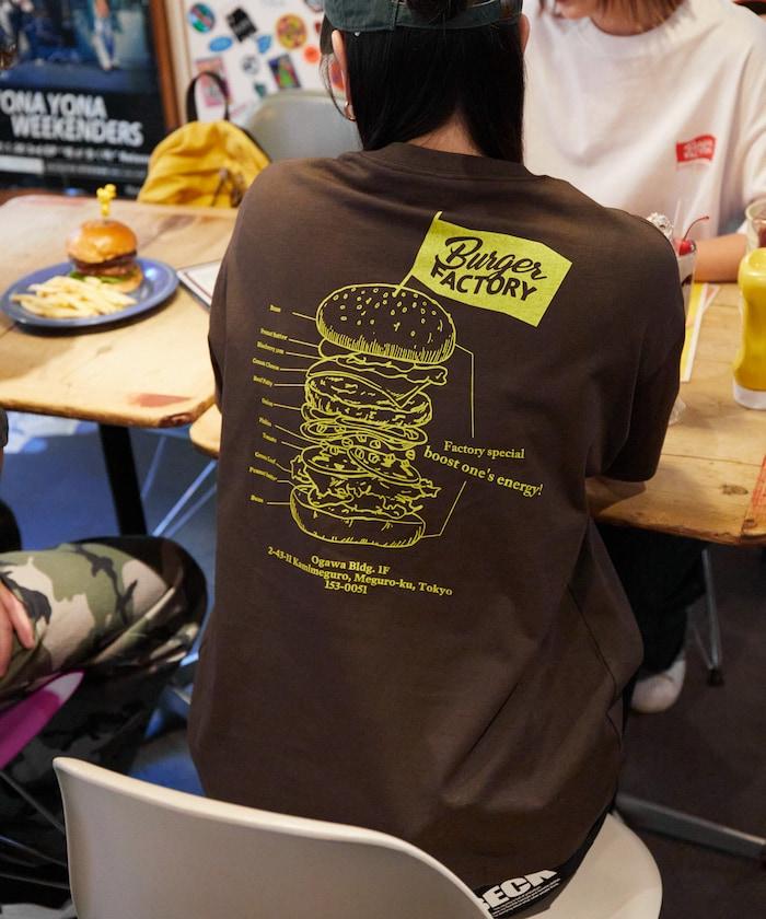 Burger Factory×FREAK'S STORE 漢堡工廠 聯名 大尺寸 後背印花 圓領T恤