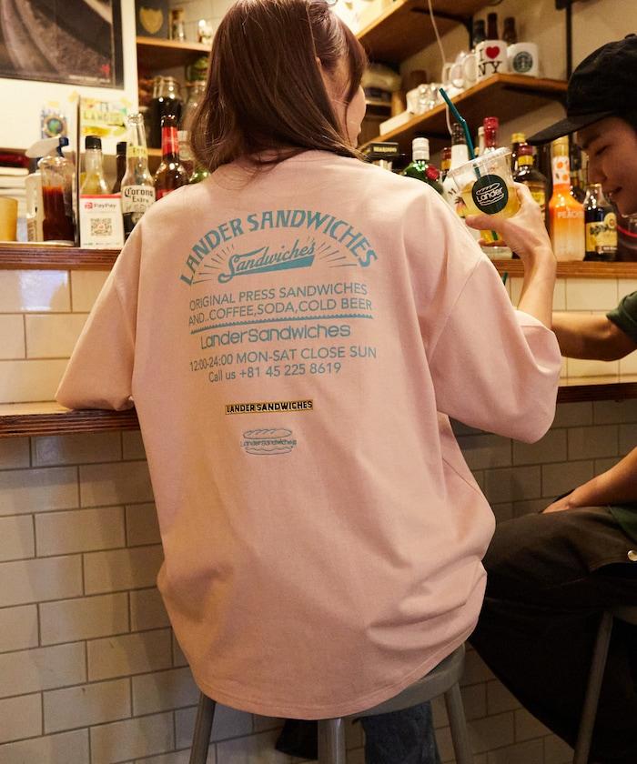 LANDER SANDWICHES×FREAK'S STORE 蘭德 聯名 大尺寸 後背印花 圓領T恤