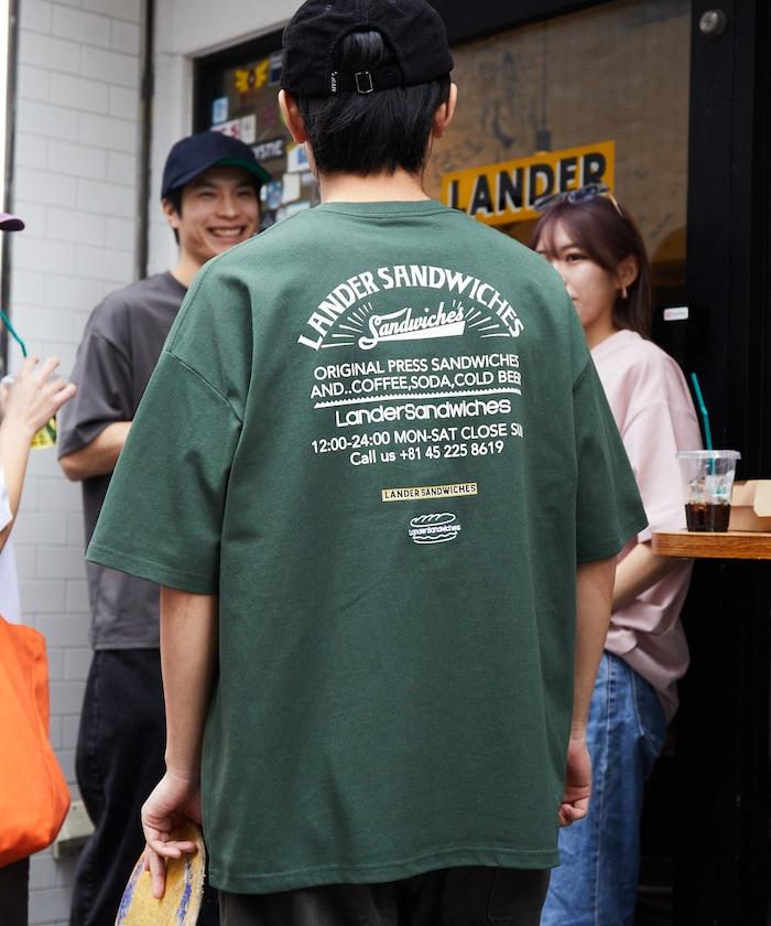 LANDER SANDWICHES×FREAK'S STORE 蘭德 聯名 大尺寸 後背印花 圓領T恤