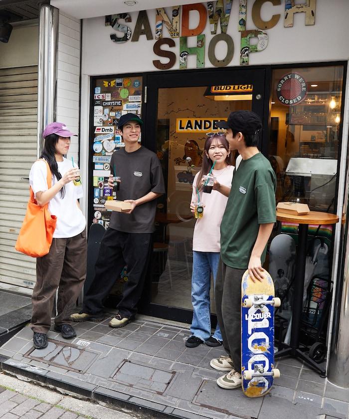 LANDER SANDWICHES×FREAK'S STORE 蘭德 聯名 大尺寸 後背印花 圓領T恤