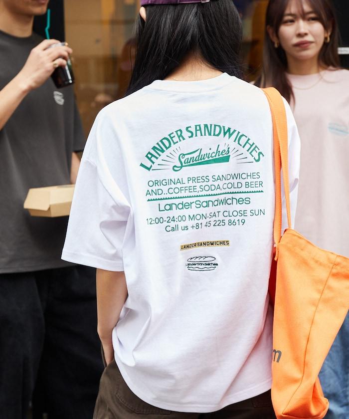 LANDER SANDWICHES×FREAK'S STORE 蘭德 聯名 大尺寸 後背印花 圓領T恤