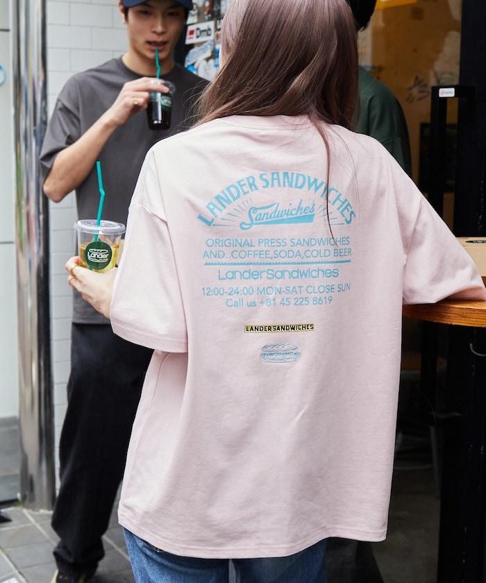LANDER SANDWICHES×FREAK'S STORE 蘭德 聯名 大尺寸 後背印花 圓領T恤