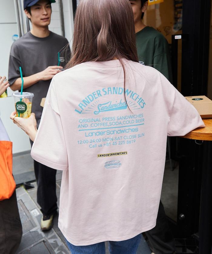 LANDER SANDWICHES×FREAK'S STORE 蘭德 聯名 大尺寸 後背印花 圓領T恤