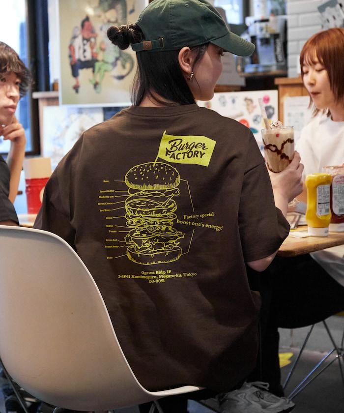 Burger Factory×FREAK'S STORE 漢堡工廠 聯名 大尺寸 後背印花 圓領T恤