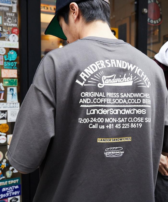 LANDER SANDWICHES×FREAK'S STORE 蘭德 聯名 大尺寸 後背印花 圓領T恤