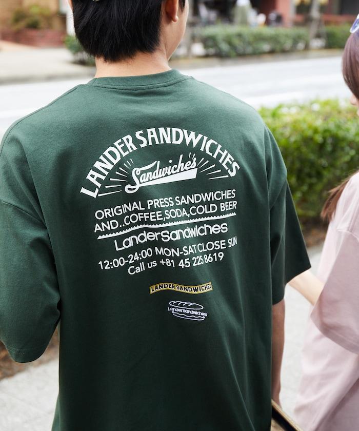 LANDER SANDWICHES×FREAK'S STORE 蘭德 聯名 大尺寸 後背印花 圓領T恤