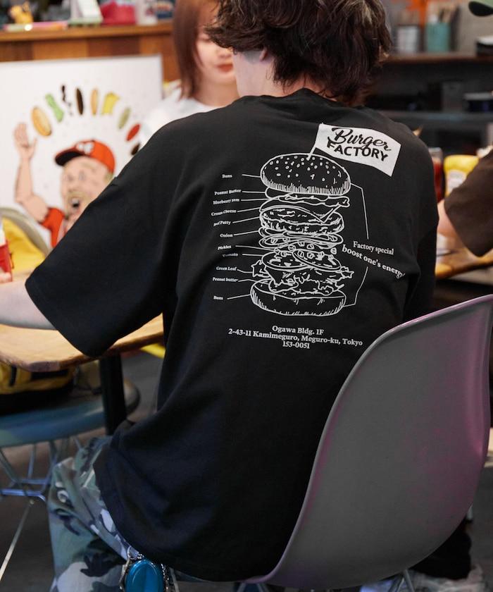 Burger Factory×FREAK'S STORE 漢堡工廠 聯名 大尺寸 後背印花 圓領T恤