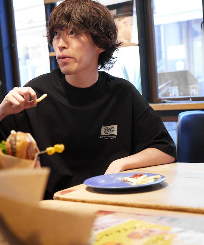 Burger Factory×FREAK'S STORE 漢堡工廠 聯名 大尺寸 後背印花 圓領T恤