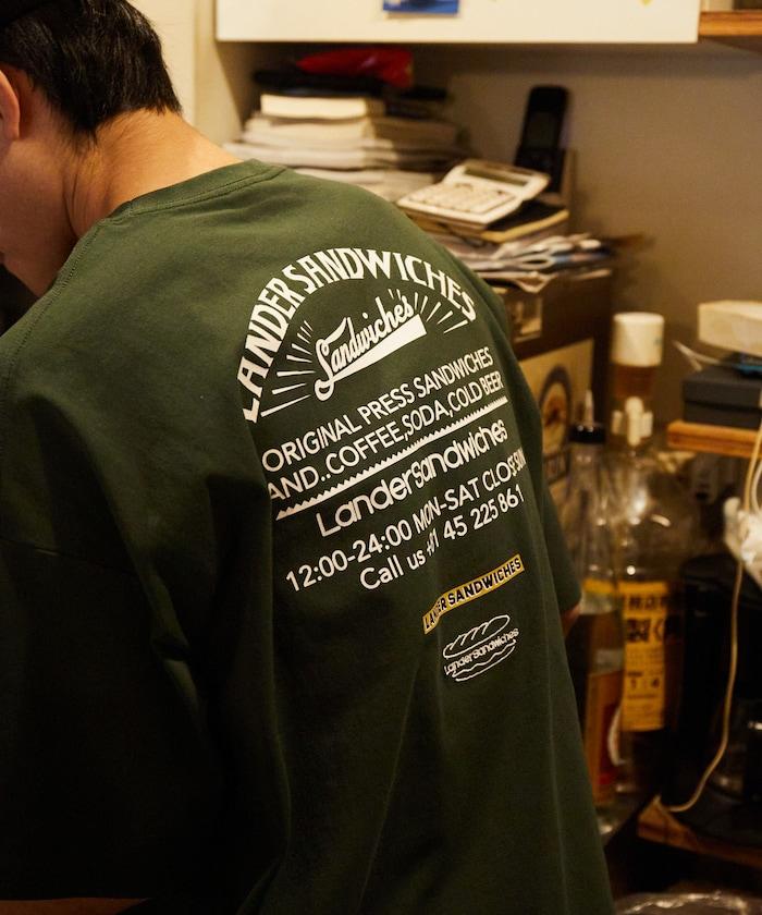 LANDER SANDWICHES×FREAK'S STORE 蘭德 聯名 大尺寸 後背印花 圓領T恤