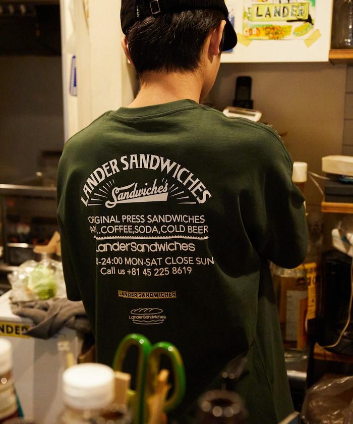 LANDER SANDWICHES×FREAK'S STORE 蘭德 聯名 大尺寸 後背印花 圓領T恤