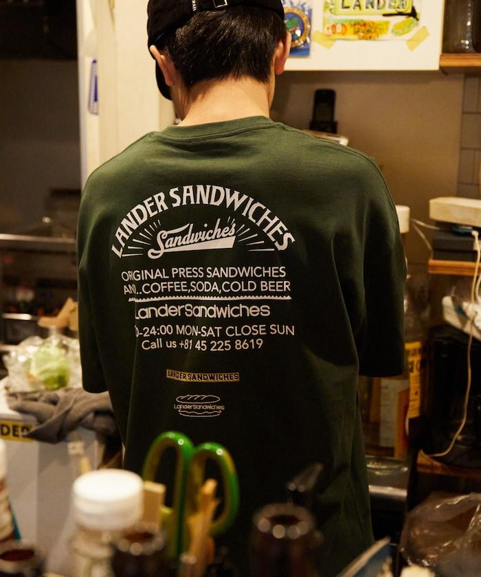 LANDER SANDWICHES×FREAK'S STORE 蘭德 聯名 大尺寸 後背印花 圓領T恤