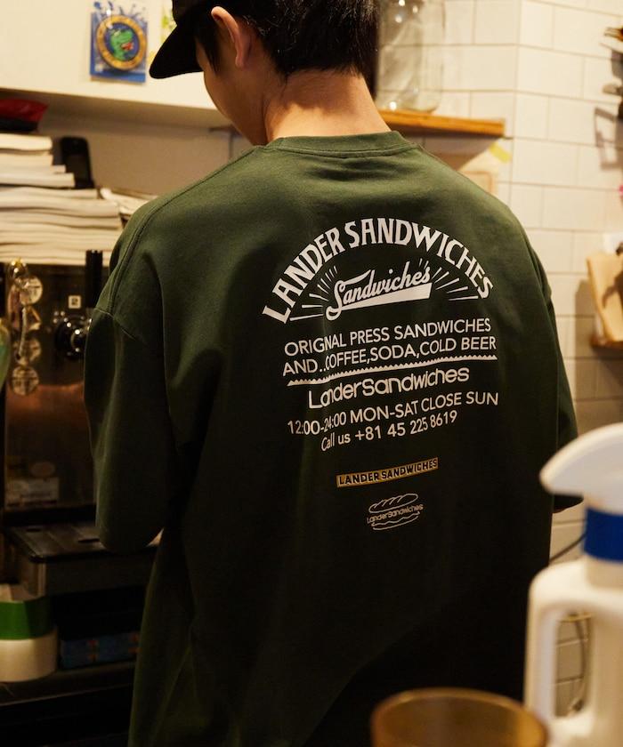 LANDER SANDWICHES×FREAK'S STORE 蘭德 聯名 大尺寸 後背印花 圓領T恤