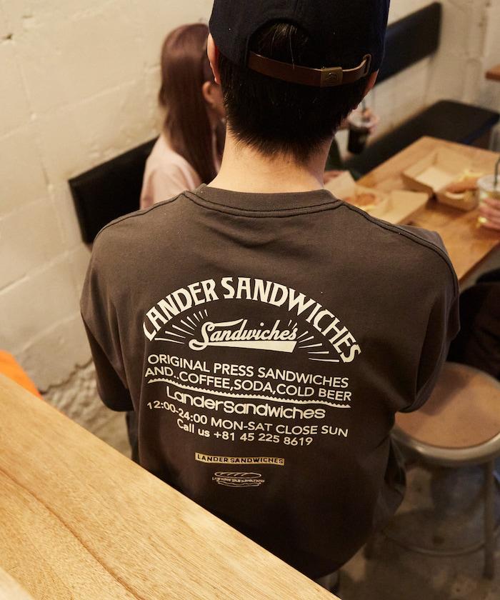 LANDER SANDWICHES×FREAK'S STORE 蘭德 聯名 大尺寸 後背印花 圓領T恤