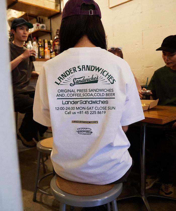 LANDER SANDWICHES×FREAK'S STORE 蘭德 聯名 大尺寸 後背印花 圓領T恤