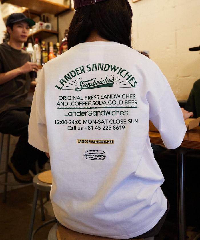 LANDER SANDWICHES×FREAK'S STORE 蘭德 聯名 大尺寸 後背印花 圓領T恤
