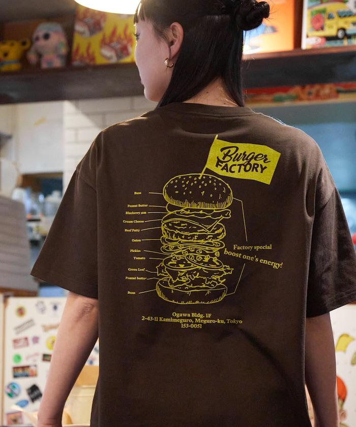 Burger Factory×FREAK'S STORE 漢堡工廠 聯名 大尺寸 後背印花 圓領T恤