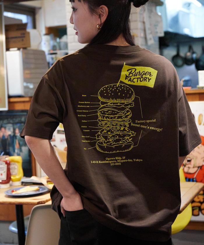 Burger Factory×FREAK'S STORE 漢堡工廠 聯名 大尺寸 後背印花 圓領T恤
