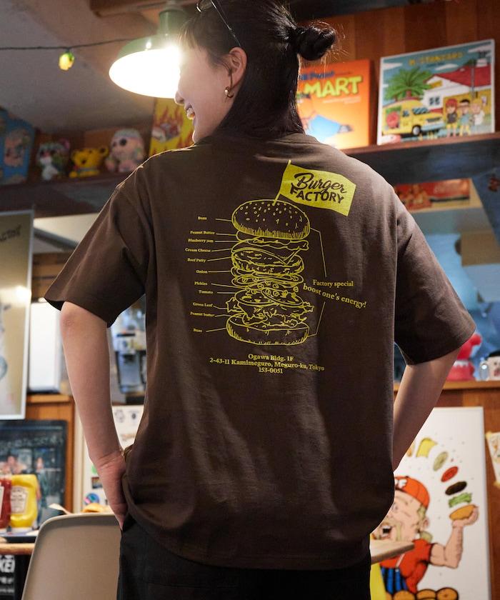Burger Factory×FREAK'S STORE 漢堡工廠 聯名 大尺寸 後背印花 圓領T恤