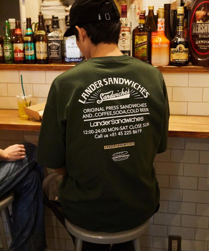 LANDER SANDWICHES×FREAK'S STORE 蘭德 聯名 大尺寸 後背印花 圓領T恤