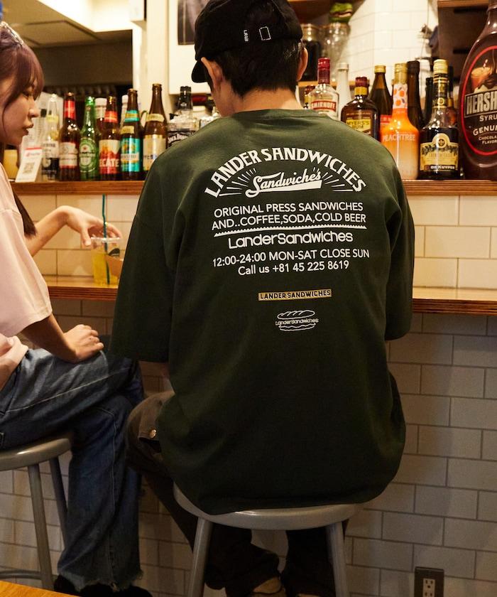 LANDER SANDWICHES×FREAK'S STORE 蘭德 聯名 大尺寸 後背印花 圓領T恤