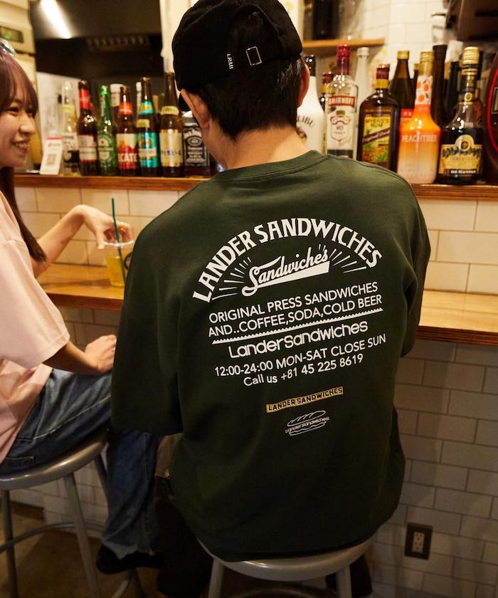 LANDER SANDWICHES×FREAK'S STORE 蘭德 聯名 大尺寸 後背印花 圓領T恤