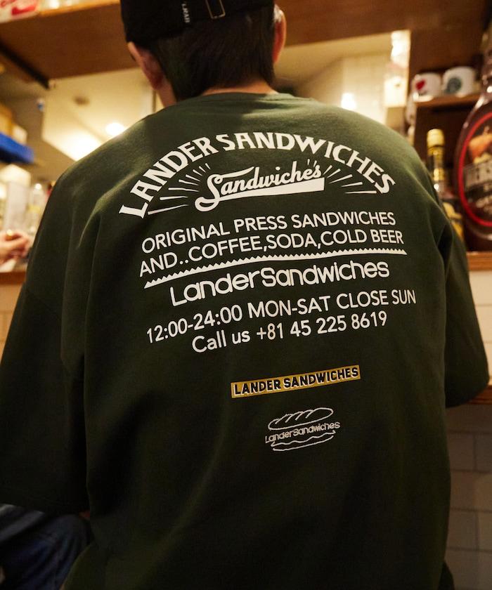 LANDER SANDWICHES×FREAK'S STORE 蘭德 聯名 大尺寸 後背印花 圓領T恤