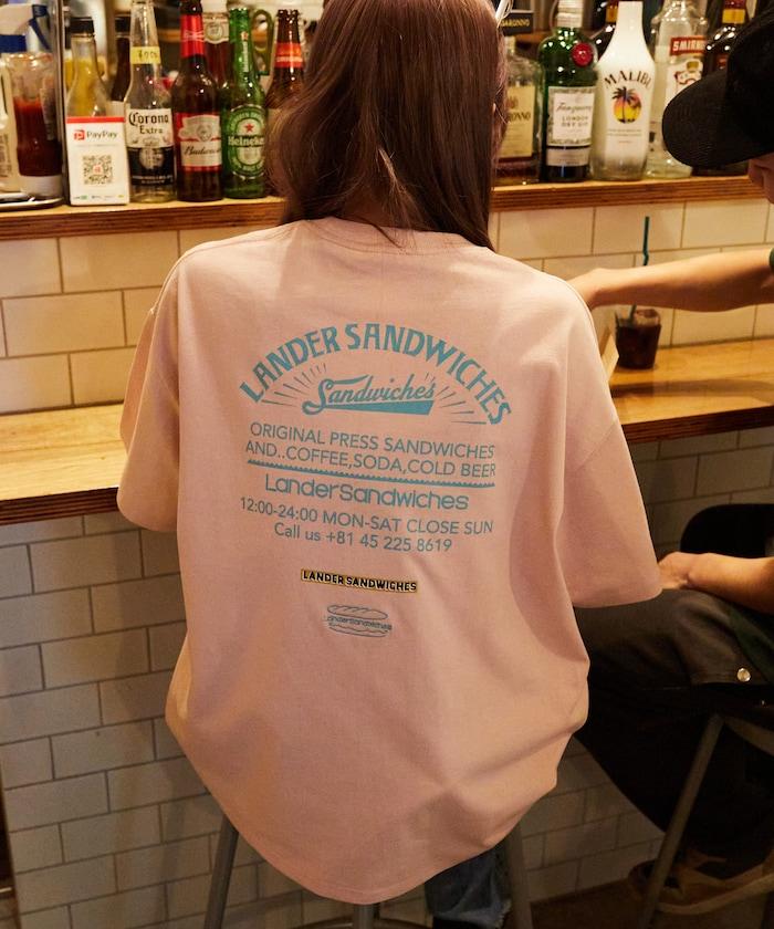 LANDER SANDWICHES×FREAK'S STORE 蘭德 聯名 大尺寸 後背印花 圓領T恤