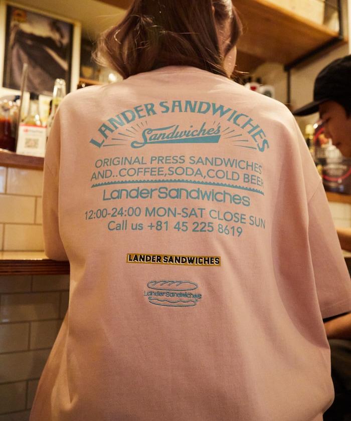 LANDER SANDWICHES×FREAK'S STORE 蘭德 聯名 大尺寸 後背印花 圓領T恤