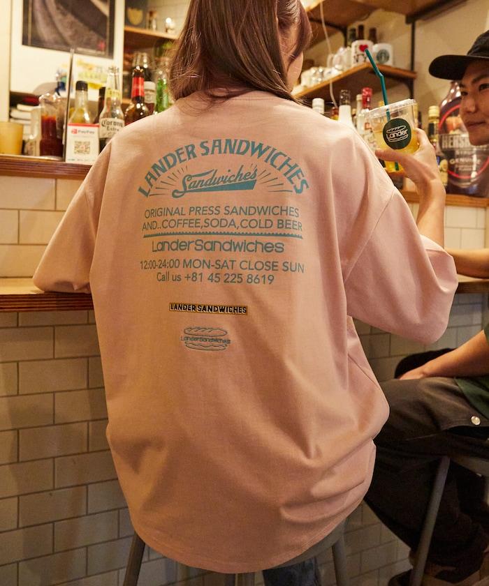 LANDER SANDWICHES×FREAK'S STORE 蘭德 聯名 大尺寸 後背印花 圓領T恤