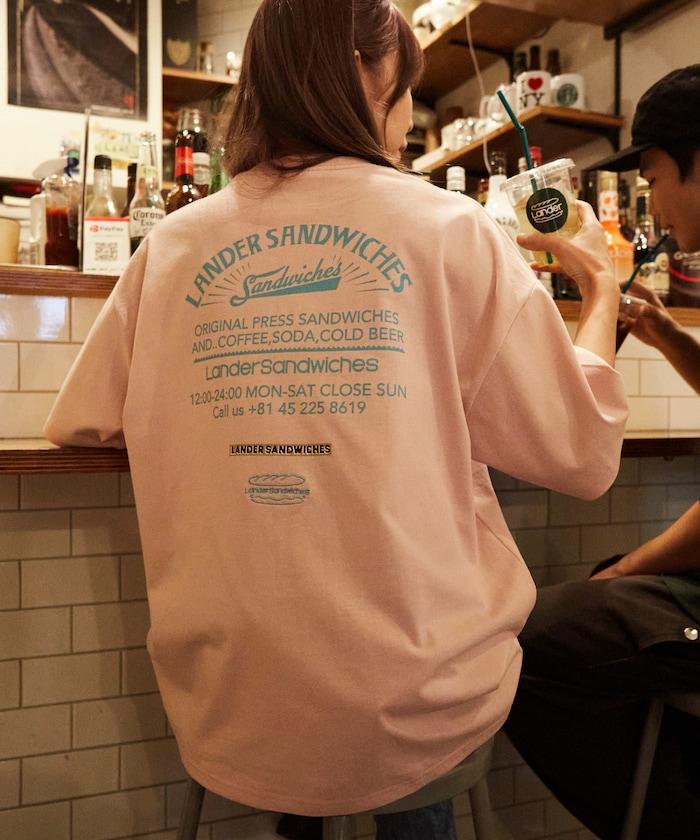LANDER SANDWICHES×FREAK'S STORE 蘭德 聯名 大尺寸 後背印花 圓領T恤