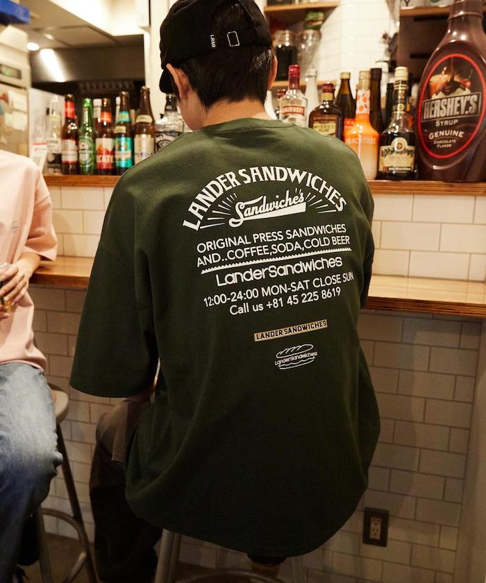 LANDER SANDWICHES×FREAK'S STORE 蘭德 聯名 大尺寸 後背印花 圓領T恤